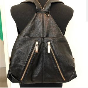 MIchael Kors backpack. Black with gold accents.